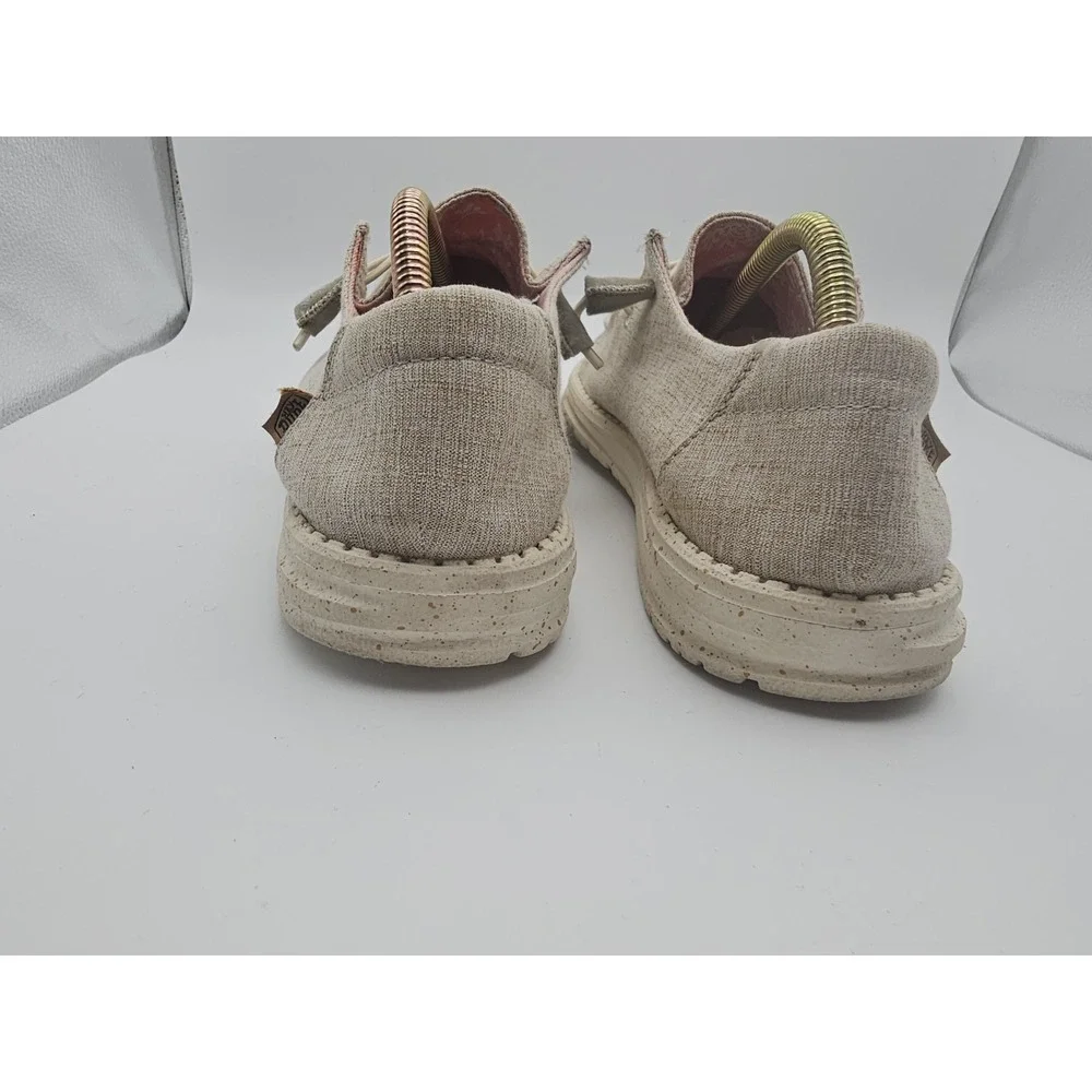 Hey Dude Wendy Funk Chambray White Abstract Women's Shoes Size 7